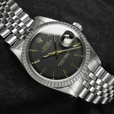 Rolex Datejust 1603 Black Case Size 36mm X 36mm 2