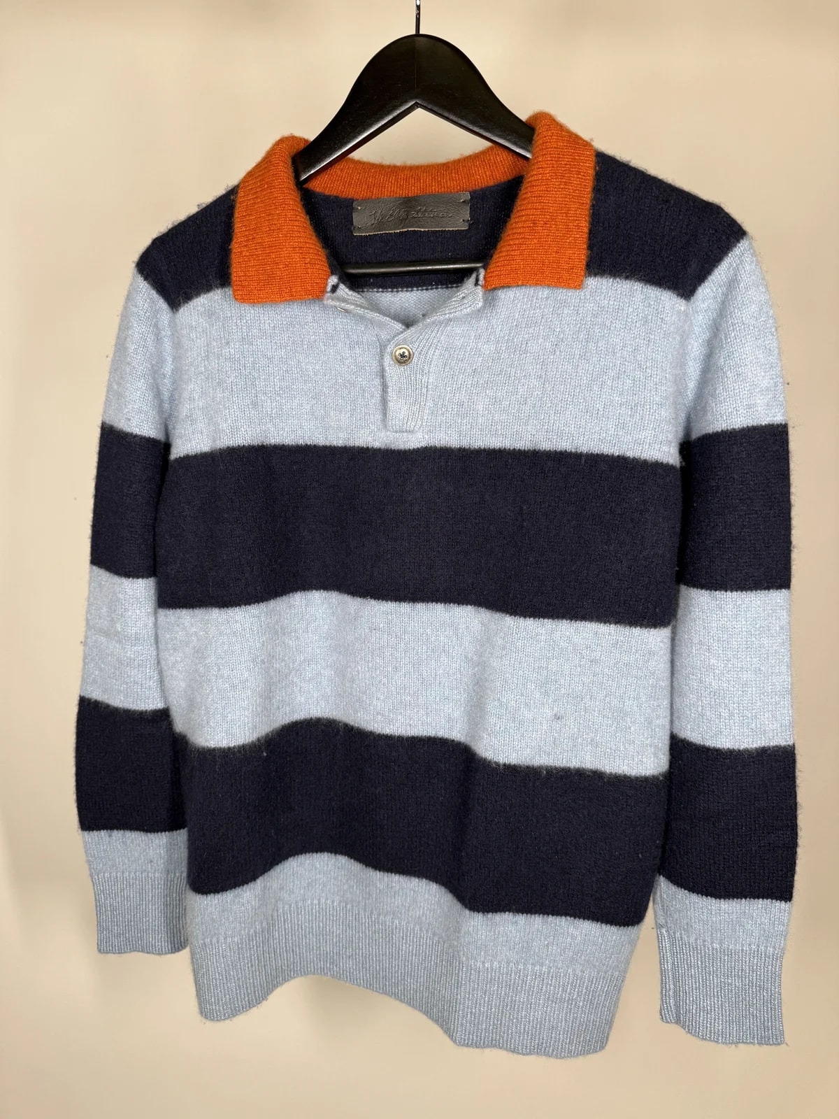 Stripe long sleeve polo — streetwear — resale