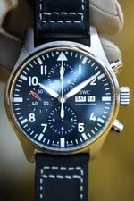 IWC Pilot's Blue With Black Leather Strap - IW377714 2
