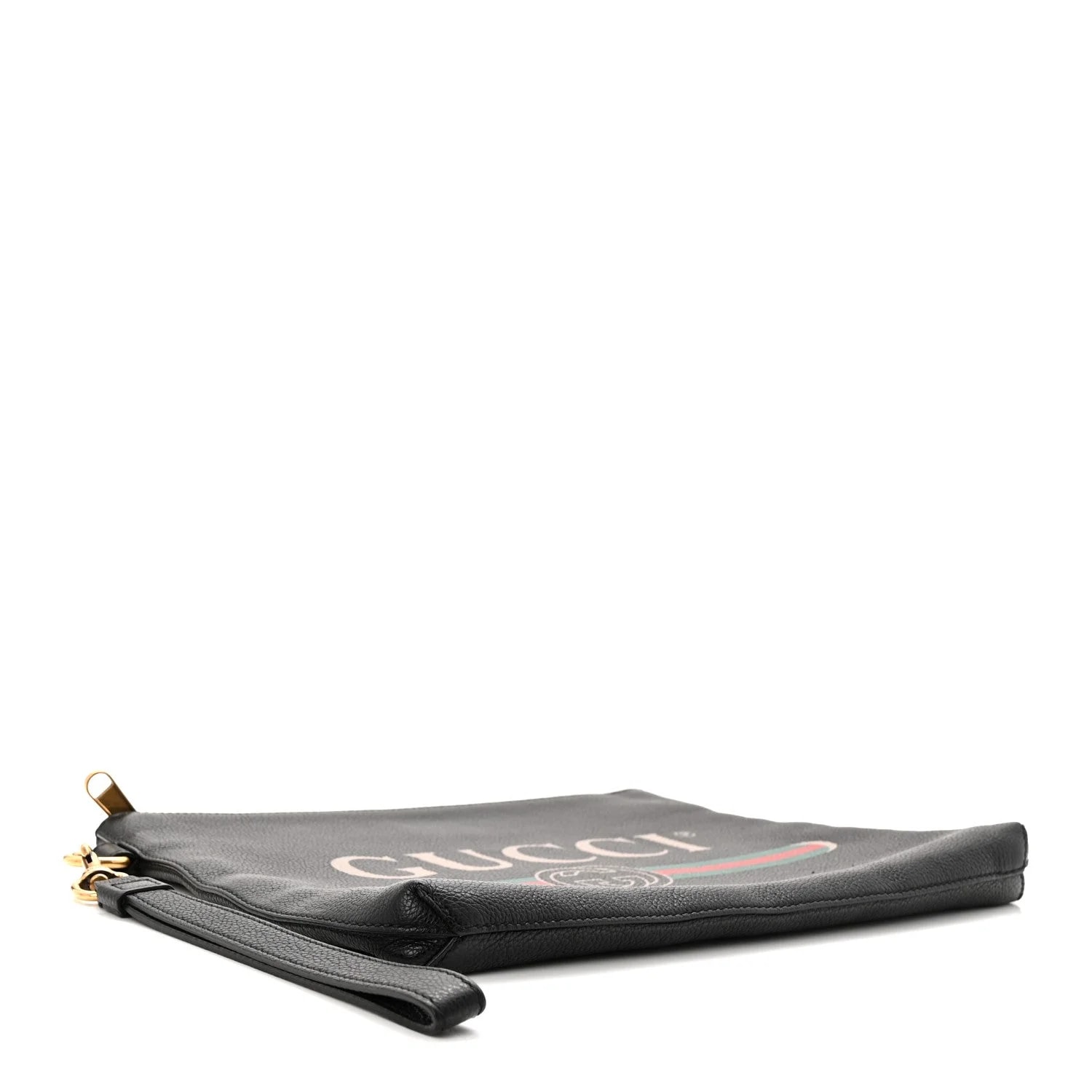Pebbled Logo Wristlet 4