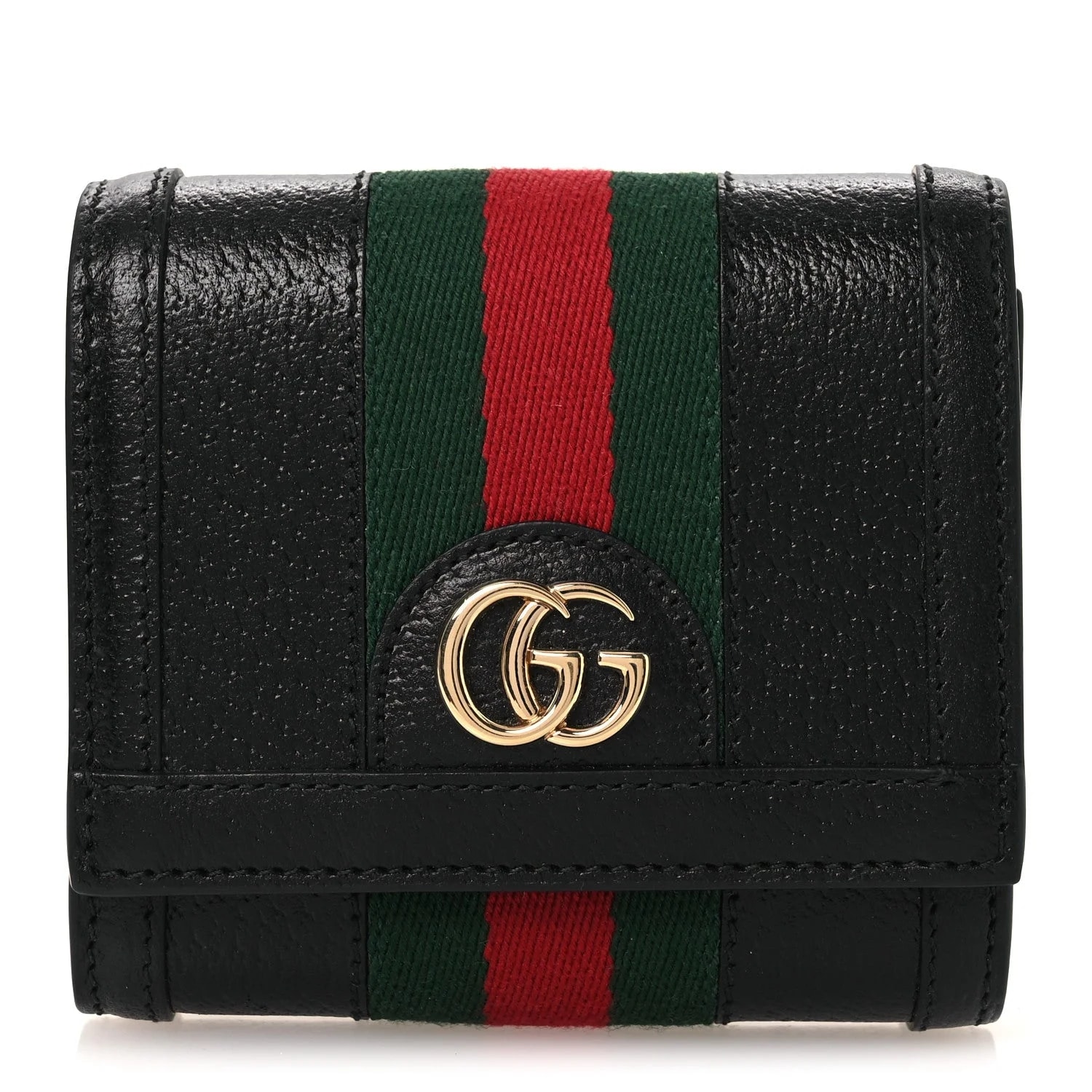 Gucci — Textured Dollar Web Ophidia Card Case Wallet — Accessory — resale