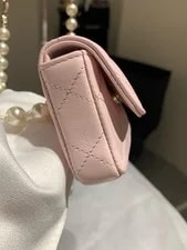 Auth Chanel Pastel Strap Flap Crossbody 4