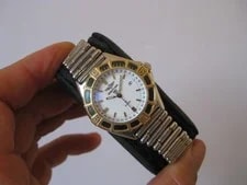 Breitling 18K/SS J Class 31mm Extra Leather Band W/ Original Buckle 2