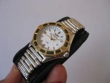 Breitling 18K/SS J Class 31mm Extra Leather Band W/ Original Buckle 3