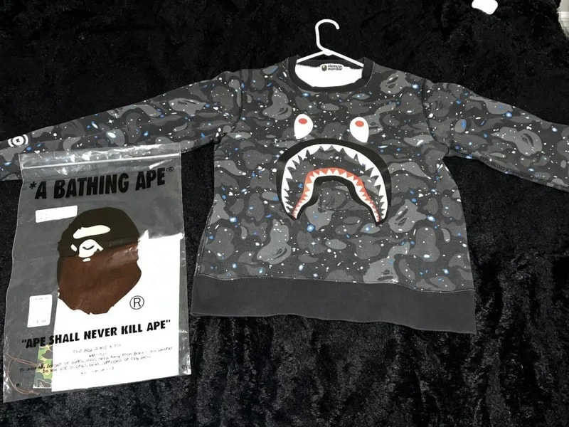 BAPE — Space Camo Bape Crewneck ** — streetwear — resale
