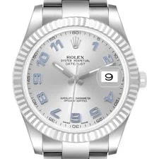Rolex — Rolex Datejust II 41 Steel White Gold Blue Numerals 116334 — Watch — resale