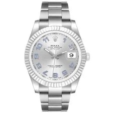 Rolex Datejust II 41 Steel White Gold Blue Numerals 116334 2