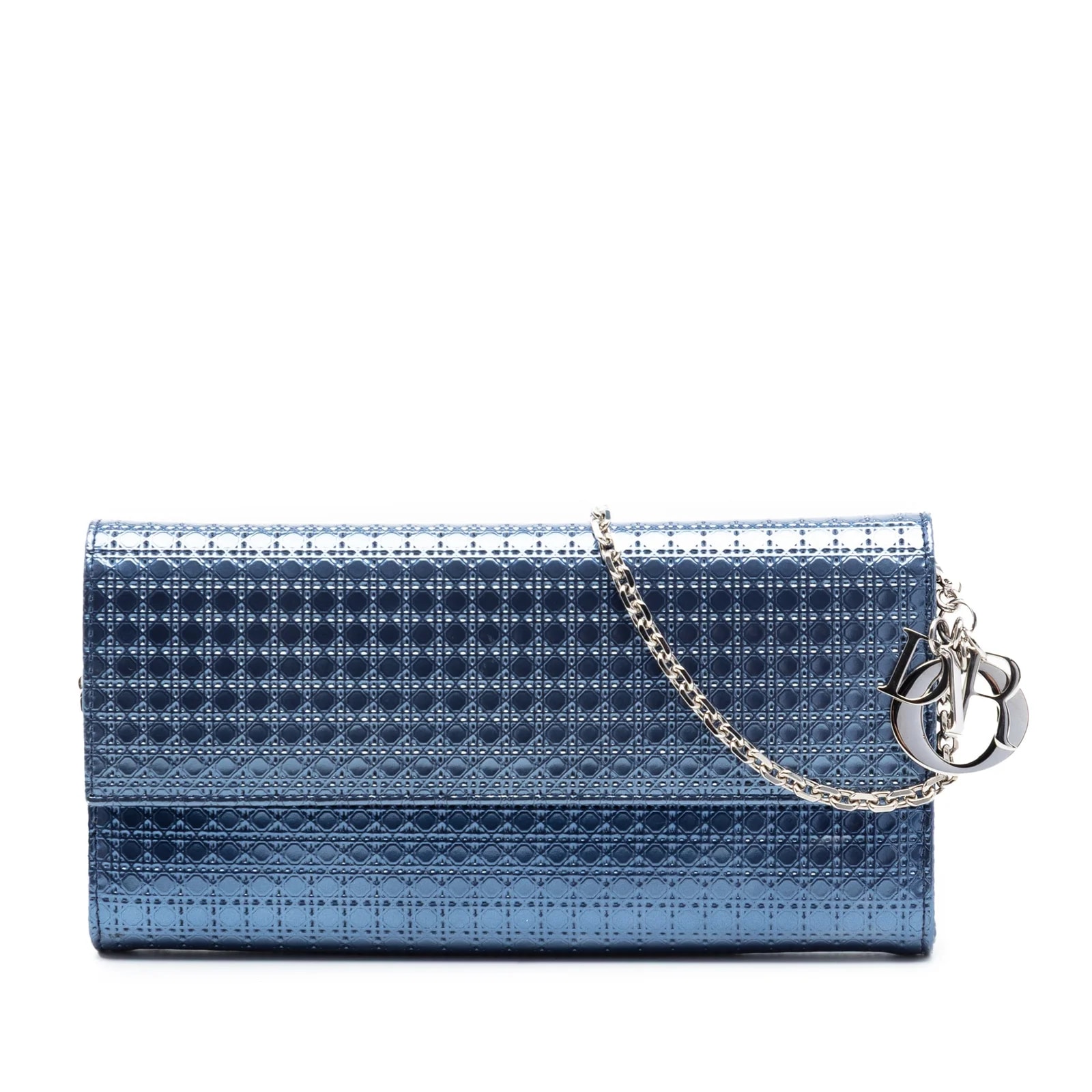 Dior — Metallic Microcannage Lady Dior Croisiere Wallet on Chain — Handbag — resale