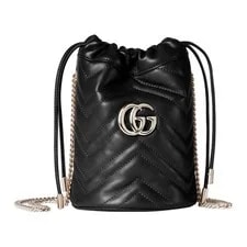 Gucci — Gucci GG Marmont V Design Drawstring Closure Crossbody — Handbag — resale