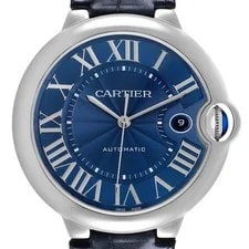 Cartier — Cartier Ballon Bleu 42 Steel Blue Dial WSBB0025 Box Papers — Watch — resale
