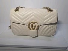 Gucci GG Marmont Small Matelassé GG Logo Chain 2