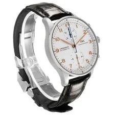 IWC Portuguese Chronograph Automatic Steel Silver Dial IW371604 3