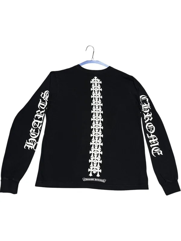 Hearts Skeleton Cross Logo Long Sleeve Shirt Graphic 2