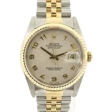 Rolex — Rolex Datejust 16233 Automatic 18K Yellow Gold Stainless Steel Champagne — Watch — resale
