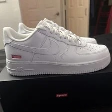 Nike — Size 10 - Nike Air Force 1 X Supreme Low Box Logo — Sneaker — resale