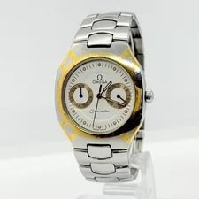 Omega Polaris Seamaster Yellow Gold SS White Dial Quartz Day-Date 3