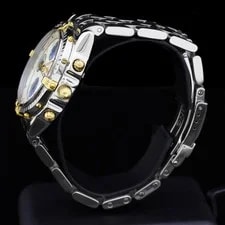 Breitling Chronomat Chronograph Steel Gold Mother of Pearl Dial B13050 Serviced 4
