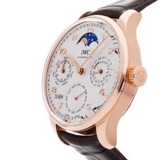 IWC Portugieser Perpetual Calendar Rose Gold Auto 44mm Strap IW5033-02 2