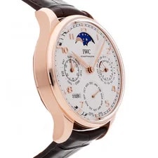 IWC Portugieser Perpetual Calendar Rose Gold Auto 44mm Strap IW5033-02 3