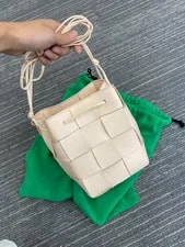 Bottega Veneta — Authentic Bottega Veneta Mini Bucket Woven Bucket Light — Handbag — resale