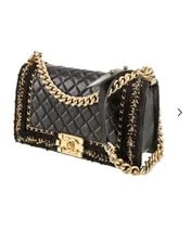 Chanel — Chanel Lambsking Quilted Braided Jacket Boy Flap Limited Edition — Handbag — resale