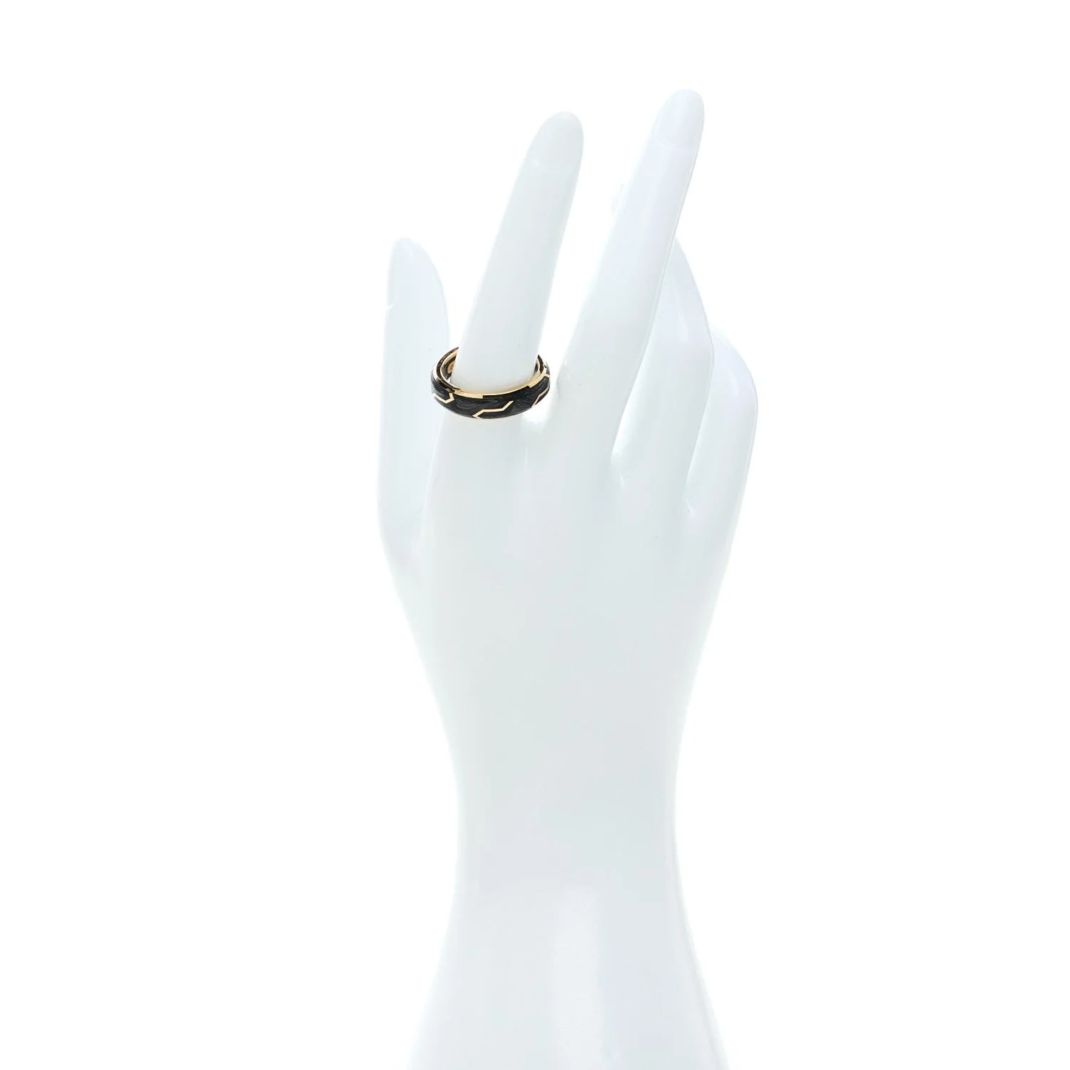18K Yellow Gold 6mm Forged Band 58 8.5 2