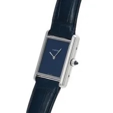 Cartier Tank Mast LM WSTA0055 Blue Lacquer Quartz 2