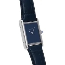 Cartier Tank Mast LM WSTA0055 Blue Lacquer Quartz 3