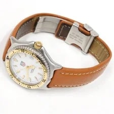 TAG Heuer S/el WI1250-KO Quartz 33mm White Dial Leather Near 3