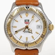 TAG Heuer S/el WI1250-KO Quartz 33mm White Dial Leather Near 4