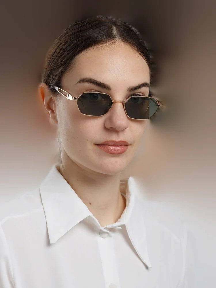 Hickmann Hi3255 Metal Geometric Frame Sunglasses — 3