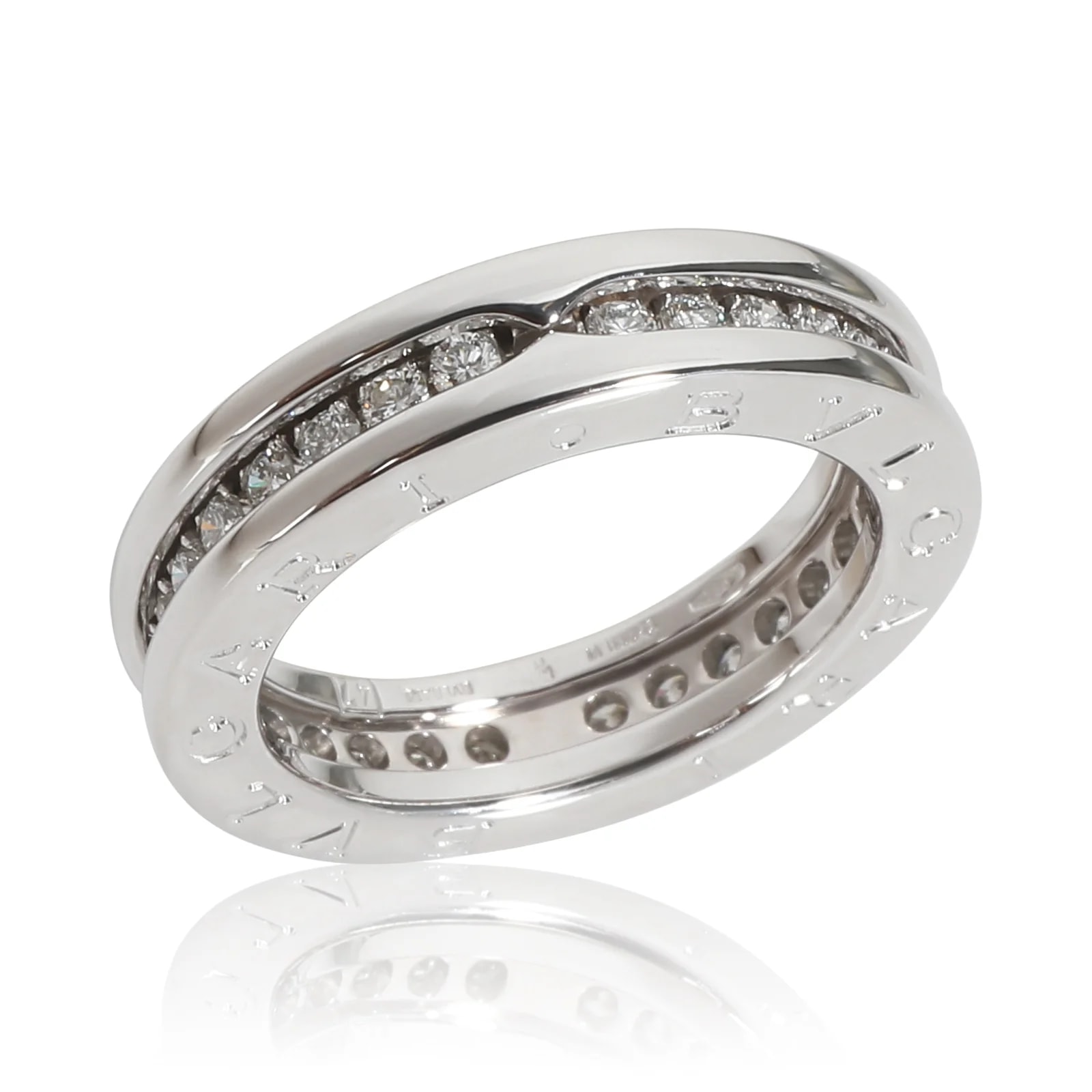 Bvlgari B.zero1 18k White Gold 0.45 Ctw Fashion 2