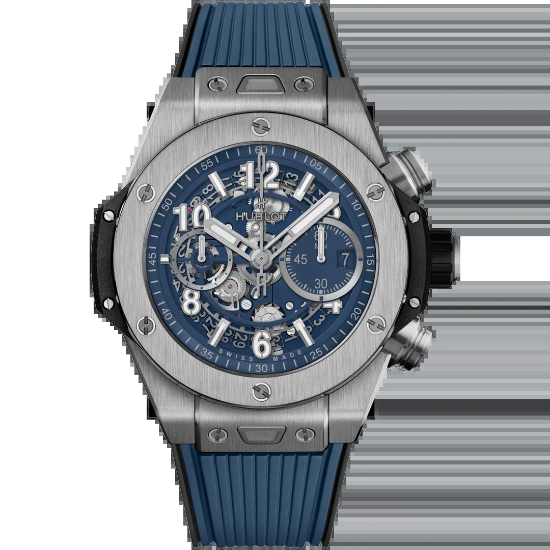Worldofluxuryus — Hublot Big Bang Unico Titanium Blue Titanium — Watch — resale