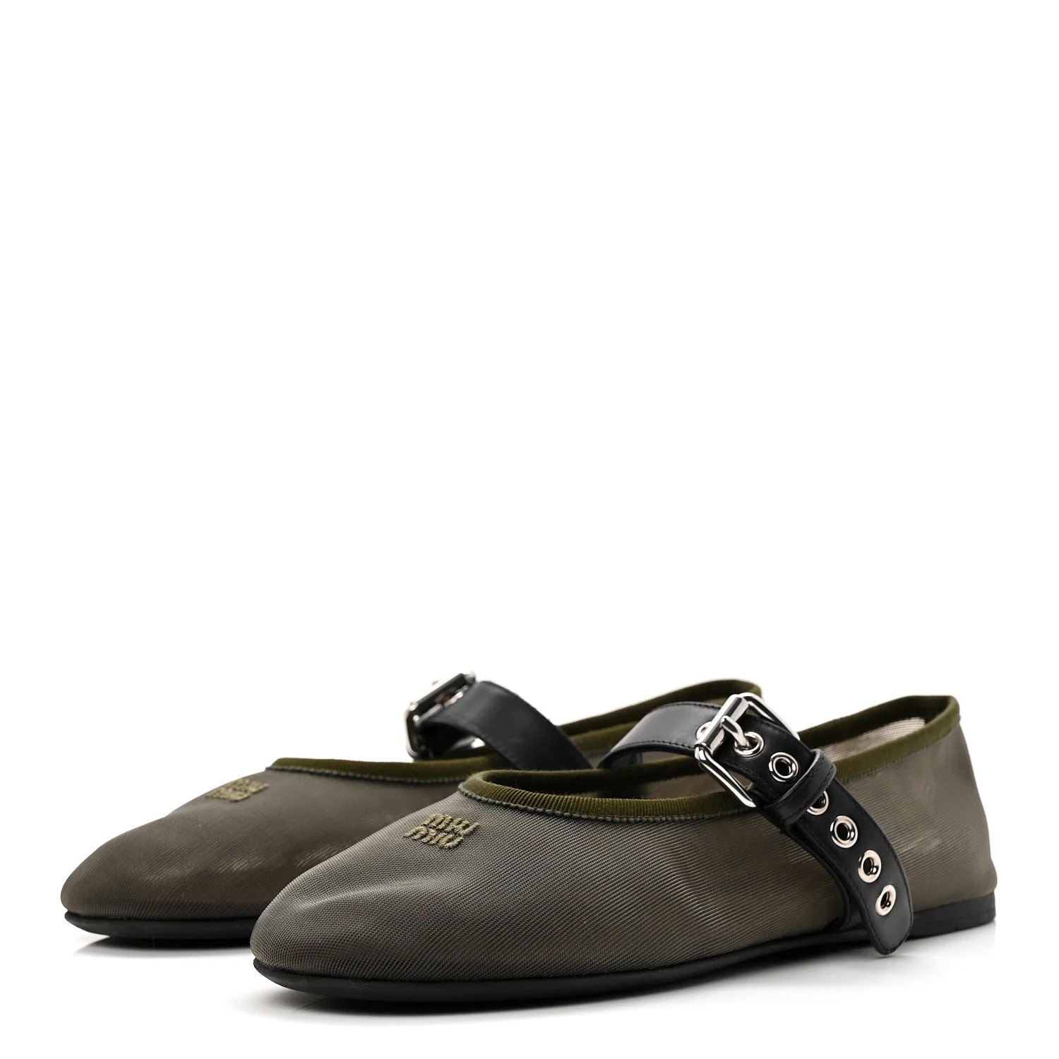 Buckle Ballerina 39 Oliva 3