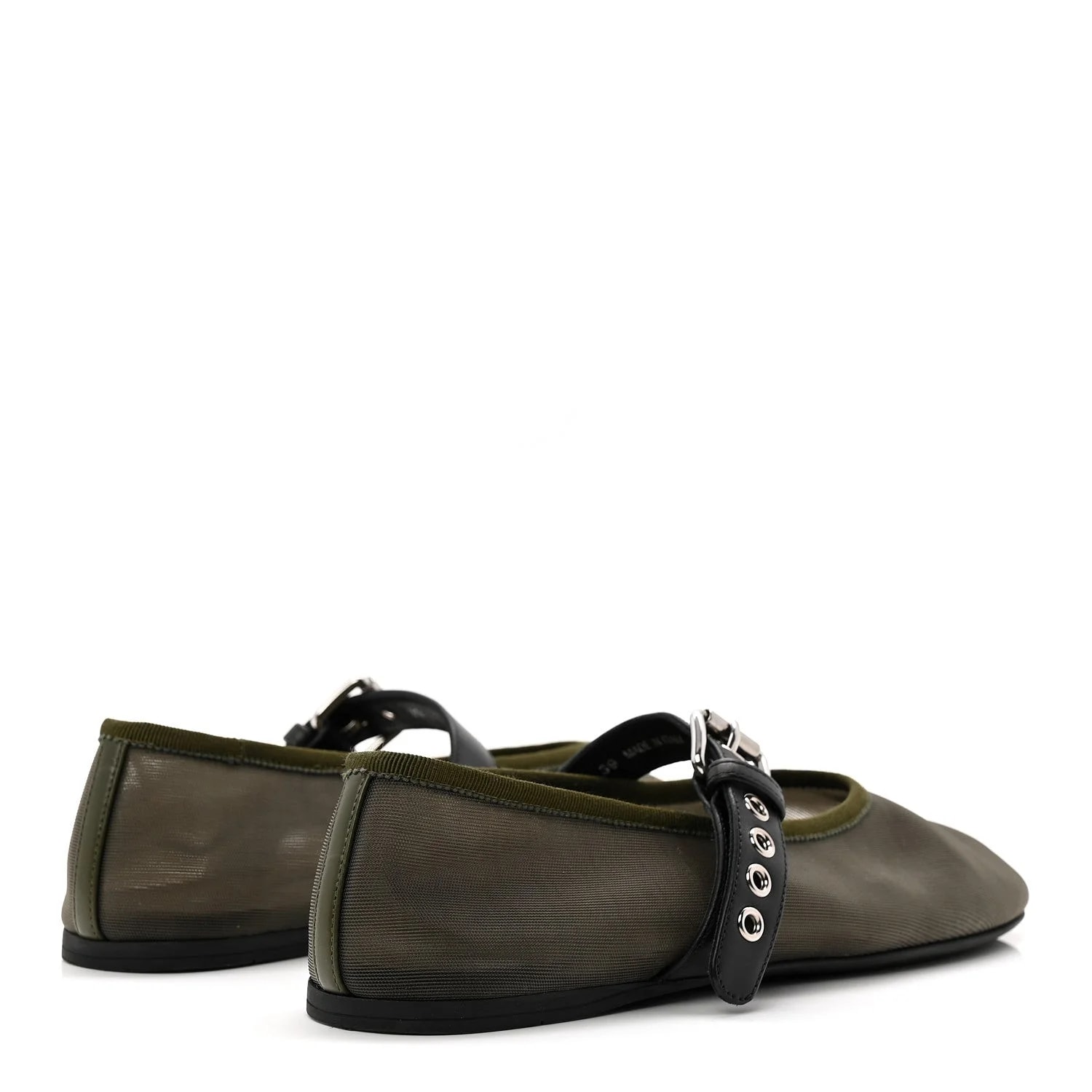 Buckle Ballerina 39 Oliva 4