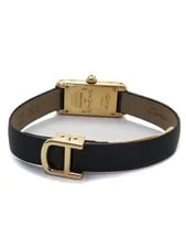 Cartier Tank WB300131 / 828006 Yellow Gold / Yellow Gold Leather Diamond #TW3431 3