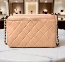 Chanel Small Flap Milk Tea Grained Full Set 2