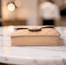 Chanel Small Flap Milk Tea Grained Full Set 4