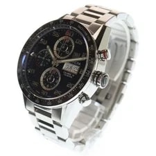 TAG Heuer CV2A1S Carrera Calibre 16 Chronograph Black Dial SS AT Stainless Steel 2