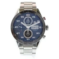TAG Heuer CV2A1S Carrera Calibre 16 Chronograph Black Dial SS AT Stainless Steel 4