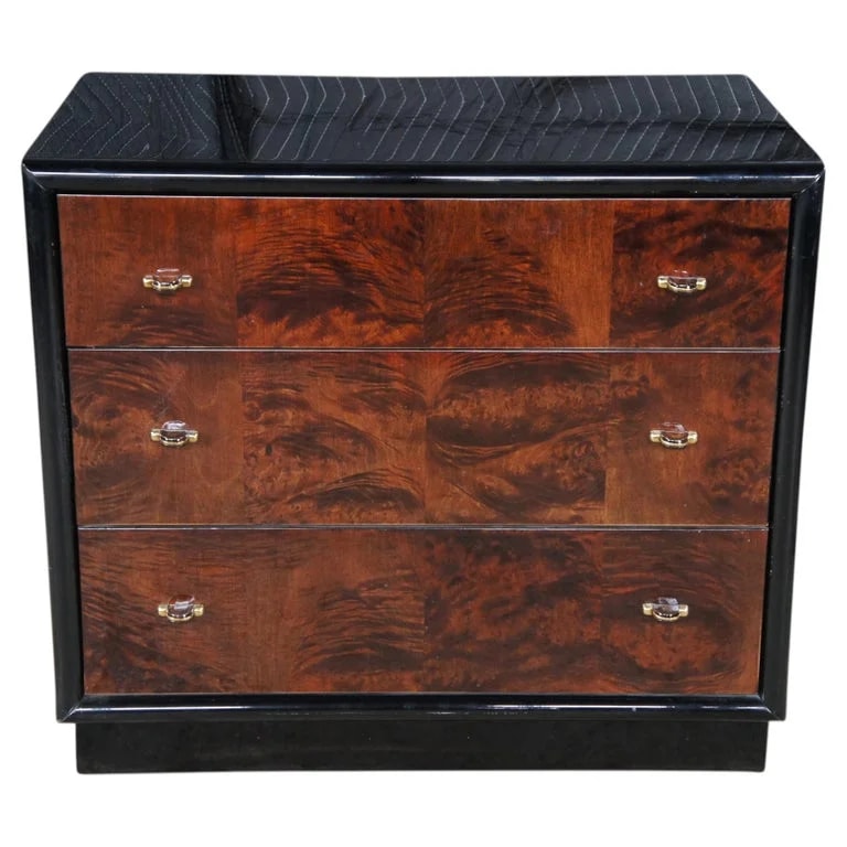 Henredon — Henredon Scene Three Art Deco Style Burl Chest of Drawers — Furniture — resale