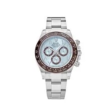 Rolex — Rolex Daytona 116576TBR Platinum Ice Blue Arabic Dial Diamond Baguette Bezel — Watch — resale