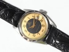 Tudor Oyster 7992-0 Small Rose Manual Wind Gold Black Dial 4