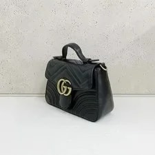Gucci GG Marmont Small Chevron Top‑Handle Livestream 2