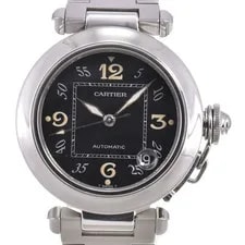 Cartier — Cartier Pasha C W31043M7 Date Black Dial Automatic R#145074 — Watch — resale