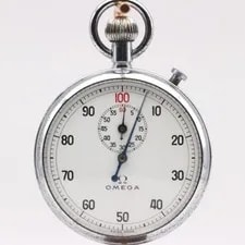 Omega Mechanical Stopwatch Swiss Made White Dial 2