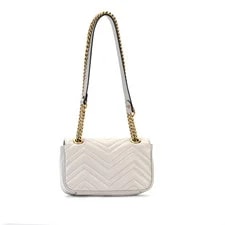 Gucci GG Marmont Double G Logo Studded Spring Clip Flap V Quilted Mini 3