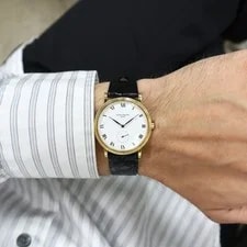 Patek Philippe 3919J Calatrava 33mm 18K Yellow Gold White Porcelain Dial 2