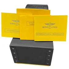 Papers Breitling Superocean GMT Stainless Steel 41mm Black Date A32380 BOX 2