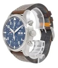 IWC Pilot le Petit Prince 3777 Chronograph Steel Blue 43mm B/B IW377714 3